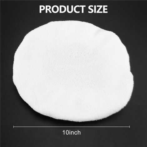 10-Pack Car Polisher Pad Bonnets: 9-10 Inch Soft Buffer Covers For Waxing, Polishing & Cleaning - View #9