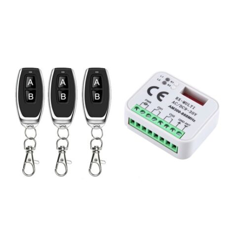 Universal Garage Door Opener Switch with 3 Remote Control RX Multi ...