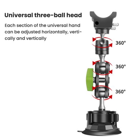 LanParte New Phone Holder Car Stabilizer Selfie Stick 360° Rotating Bracket