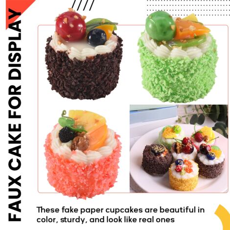 Simulation Cake 6Pcs Artificial Simulation Cake,Realistic Cupcake Bread Dessert Model ...