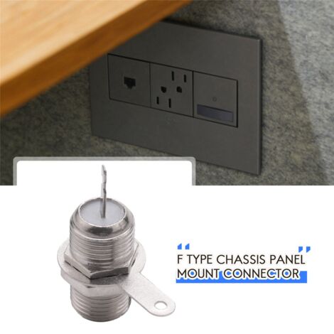 5 Pcs F Type Panel Mounted Socket Female Jack Solder Connector Adapter
