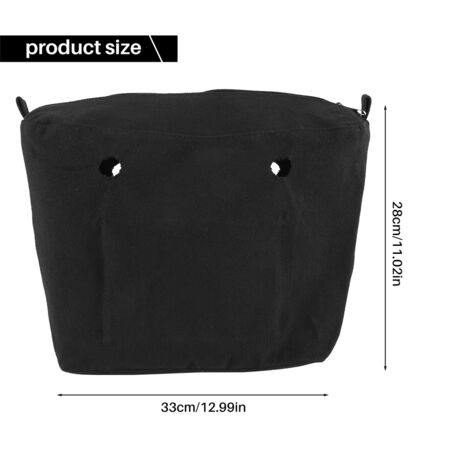 Waterproof Solid Canvas Insert Inner Lining Zipper Pocket for Obag O ...