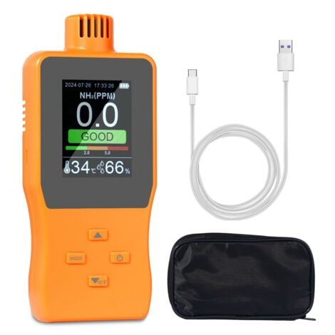 Ammonia Gas Detectors NH3 Analyzers Meter Alarm Device Digital Leak 0-100PPM
