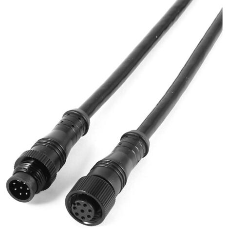 8 Pin M/F Plug Waterproof Connector Cable Black