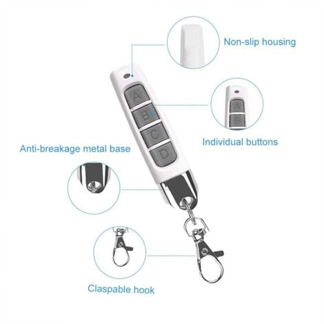 4-In-1 Remote Control Duplicator for Cars,433mhz Copy Controller,Cloning Key Fob Garage,Door Universal
