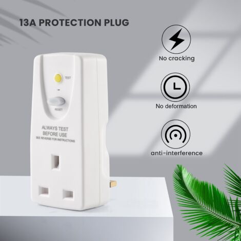 Uk Plug 13A Gfci Leakage Protection Rcd Socket Home Circuit Breaker Cutout Switch-