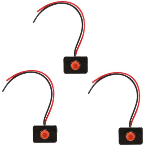 DC 12V 2A Adhesive Base Push Button Momently Action Wired Switch for ...