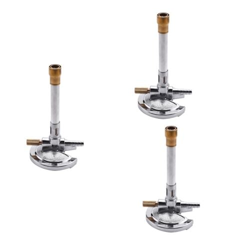 3Pcs Mini Single Tube Bunsen Burner Gas Light for Liquid Propane Lab Heating Equipment