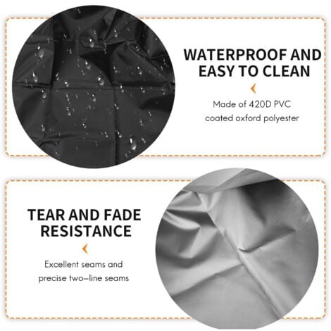 BBQ Cover, Waterproof Barbecue Grill Cover with PVC Coating Outdoor Oxford Fabric Windproof, Rip-Proof,UV Resistant