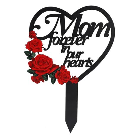 Grave Memorials Jiasku Cardinals Memorial Grave Markers For Cemetery Memorial Stakes Metal Grave Decorations For Loss Of Mother Father Outdoors Yard Garden Sympathy Decor (Red Cardinal Mothers Day Gift For Grave