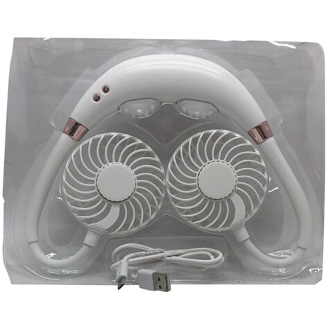 Sports Fan Massage Hanging Neck Fan Hands-Free USB Massage Electric LED Hanging Neck Lazy Fan Rechargeable Sport Fan