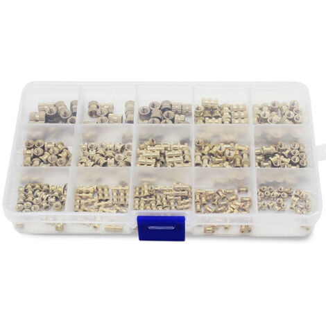 420pcs M2 M3 M4 M5 Internal thread knurled nut Brass threaded insert ...