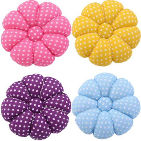 4 Pieces Wrist Pin Cushion Pumpkin Sewing Pin Cushions Wearable Needle
