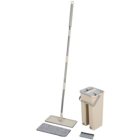 Spray Magic Automatic Spin Mop Avoid Hand Washing Ultrafine Fiber Cleaning Cloth Home Kitchen Wooden Floor Lazy Fellow Mop 2PCS