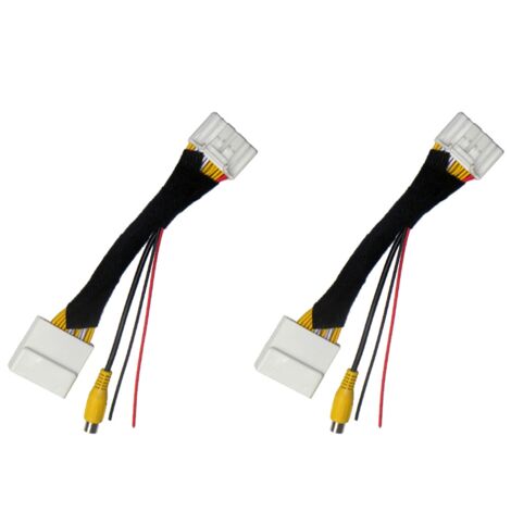 2X 28 Pin Car RCA Video Reverse Camera Convert Cable Adapter for Mazda ...