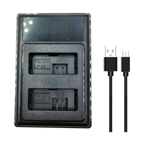 Ficha Técnica DSTE 2pcs LP-E5 Batería Compatible Con Canon EOS 450D EOS 500d Eos 1000d Kiss F Kiss X2 Kiss X3 Rebel Xs Rebel Xsi