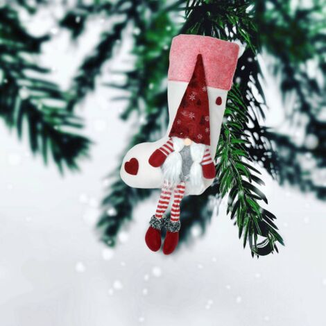 2 Pcs Christmas Stockings, Xmas Stockings Decorations, Santa Claus Gift Candy Bag for Xmas Holiday Party Home Decoration