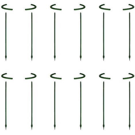 12Pieces Plant Support Flower Support Stake Half Round Plant Support ...