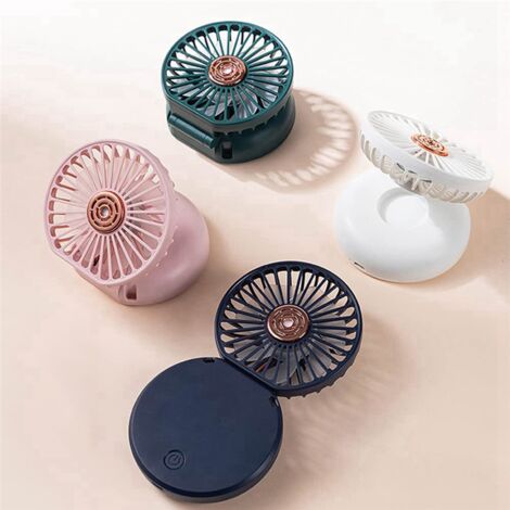 Handheld Fan, Portable Neck Fan, Folding Fan,Rechargeable Fan Cute Design Fan for Kids Girls Women Men (Pink)