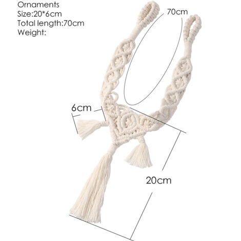 2 Pack Woven Curtain Tiebacks Handmade Macrame Decorative Curtain Holdbacks Boho Home Decor Farmhouse Curtain