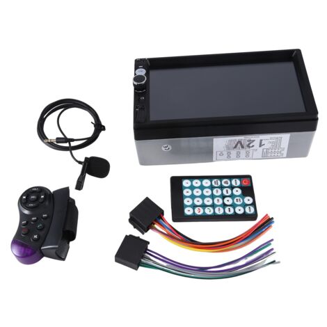 MP5 Car Stereo 7 Inch Full HD Capacitive Touchscreen Car Radio Player FM Bluetooth Backup Camera, Steering Wheel Control