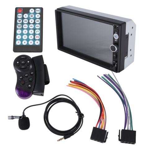 MP5 Car Stereo 7 Inch Full HD Capacitive Touchscreen Car Radio Player FM Bluetooth Backup Camera, Steering Wheel Control