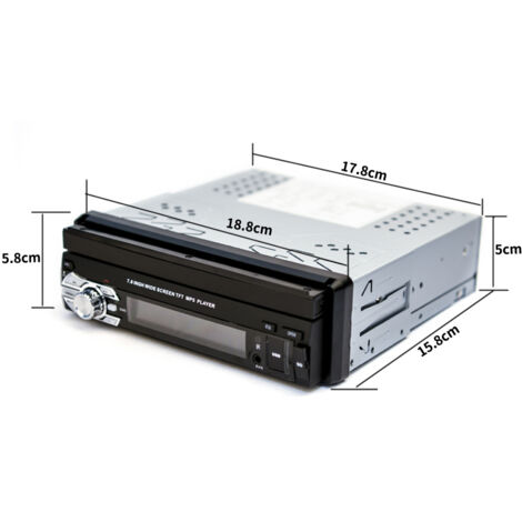 Car Stereo MP5 Player 7 Inch Retractable Press Screen Support 1080P USB Port Bluetooth AUX FM/AM Radio