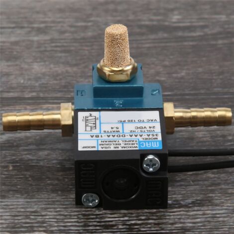 thumbnail image 2 of Mac Boost Solenoid 12V 3 Port MAC ECU Electronic Boost Control Solenoid Valve W/ Brass Fittings PWM Solenoid Valve 5 V 2 of 13