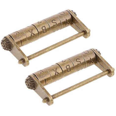 Lot De 3 Cadenas Laiton Antique Style Chinois – 33mm – Alliage Zinc – Clés Incluses