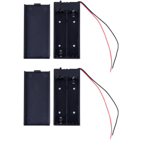 DIYmalls 2 Cell 3V AA Battery Holder Case Storage Box With ON/Off Switch Alligator Clip Wire Cable 130mm (Pack Of 4 - View #11
