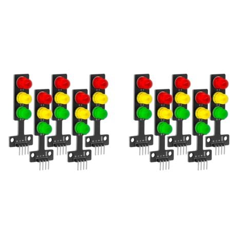10x LED Traffic Light Module Creative DIY Mini Traffic Light 3.3-5V ...