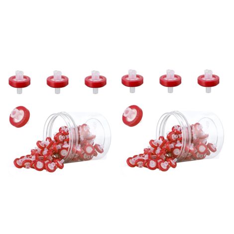 100 pezzi di filtri per siringa con membrana PES da 13 mm di diametro e dimensione 100 pezzi di filtri per siringa con membrana PES da 13 mm di diametro e dimensione