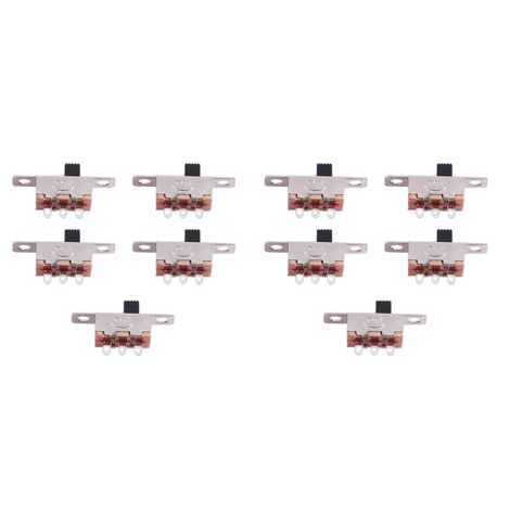 5 Pcs x On-Off 2 Position SPDT 1P2T Panel Mini Slide Switch Solder Lug ...