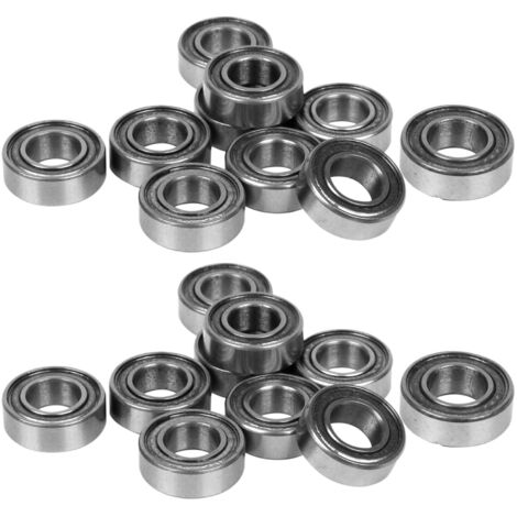 FastEddy Bearings 6x12x4mm Rubber Sealed Bearings MR126-2RS - 10 Pack, For RC Cars, Bikes, Robotics