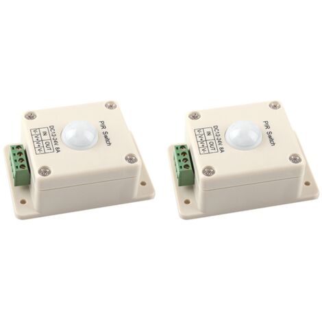 2X DC 12V-24V 8A Automatic LED PIR Motion Sensor Switch Light Lighting