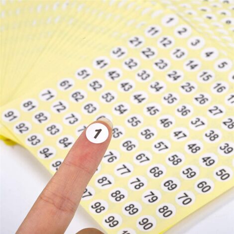 400 Sheets Number Labels Stickers 1-100 Numbers Round Stickers 0.4 Inch ...