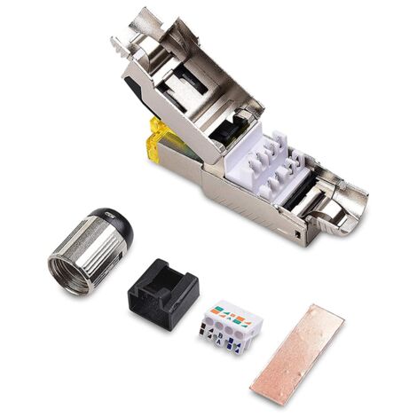 24-Pack Tool Free Shielded RJ45 Cat 8, Cat8 Field Termination Plug, Cat8 Connector, Cat8 Plug