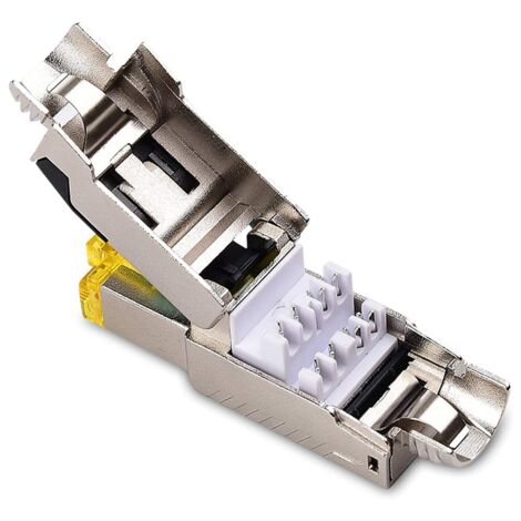24-Pack Tool Free Shielded RJ45 Cat 8, Cat8 Field Termination Plug, Cat8 Connector, Cat8 Plug
