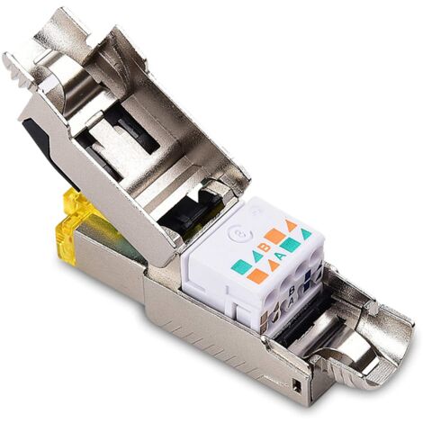 6-Pack Tool Free Shielded RJ45 Cat 8, Cat8 Field Termination Plug, Cat8 Connector, Cat8 Plug X2 I500104447