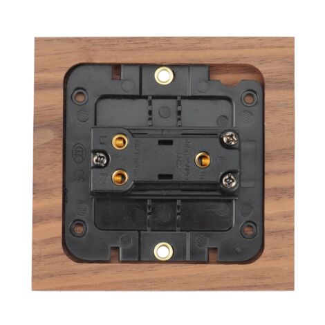 2X Retro American Industrial Style Light Switch Socket, Solid Wood Brass Toggle Switch Plate, Antique Home Stay Switch