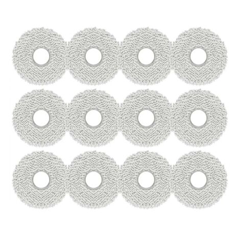 12PCS Washable Mop Cloth for Xiaomi Mijia M30 Pro / C107 Robot Vacuum Cleaner Mop Rag Replacement Accessories Parts