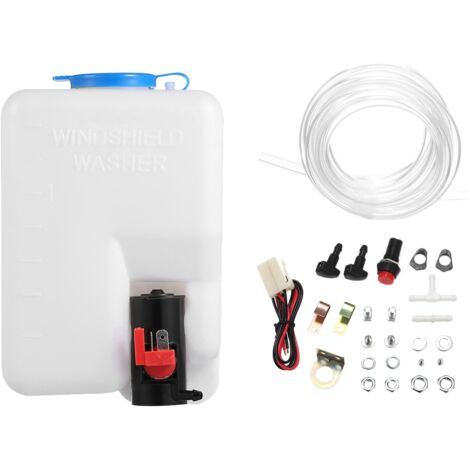 Universal Car Windshield Washer Pump Washer Fluid Reservior Bottle Kit