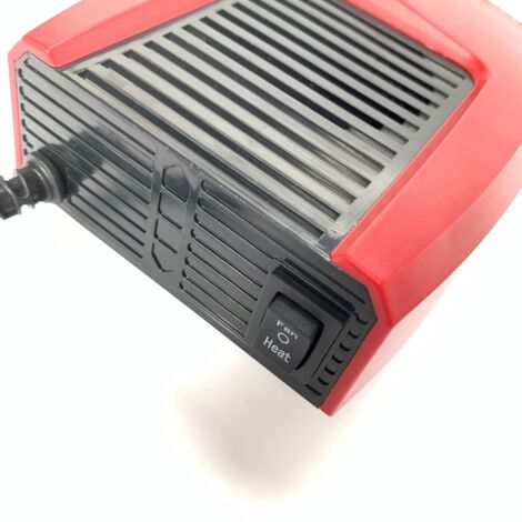 Car Heater Cold Warm Wind Defrosting Snow Demister 360° Rotation Dual USB Ports Adapter for Makita 18V Battery Red