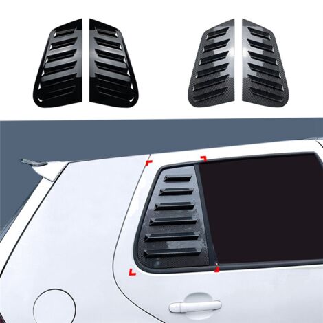Sticker Louver Car Carbon Fiber Pattern Rear Windows Triangle Louver Cover Stickers ...