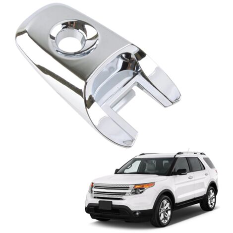 BA1Z78218A14A Car Front Left Chrome Exterior Door Handle Lock Cylinder Cap Cover Fit for Ford Explorer Edge 2011-2019