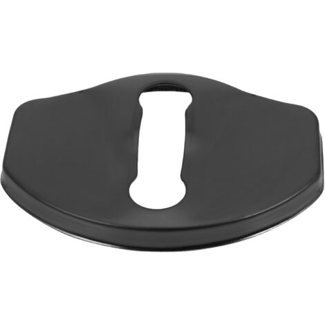 Stainless Steel Black Piano Pattern Design Car Door Lock Striker Buckle Cap Protection for Tesla Model 3 （4 Pcs - No Word）