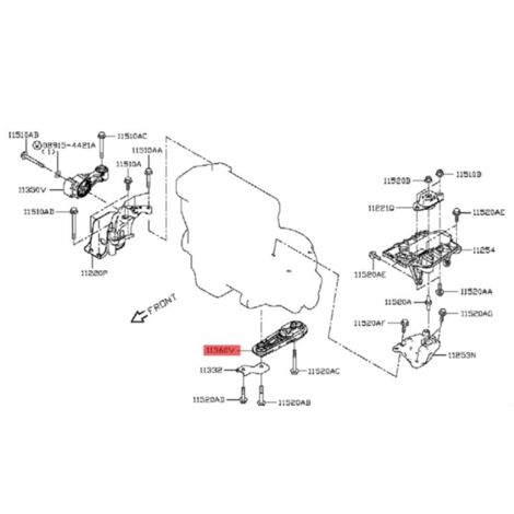 thumbnail image 2 of 2MPLASTIC Right Engine Mount – For Nissan Juke 2011-2017 & Sentra 2013-2019 1.6/1.8L 2 of 3