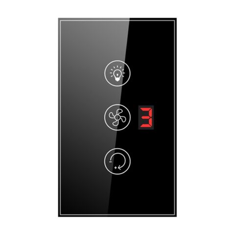 Tuya Wifi Fan Light Boiler Smart Switch Standard Water Heater Touch 3-in-1 for Home US Plug