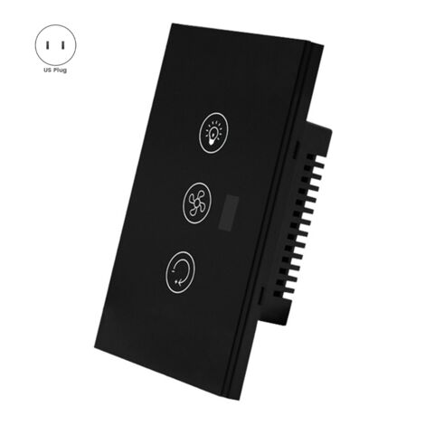 Tuya Wifi Fan Light Boiler Smart Switch Standard Water Heater Touch 3-in-1 for Home US Plug