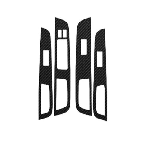 Lift Button Sticker Car Carbon Decal Window Lift Button Switch Panel Stickers for TIIDA ...